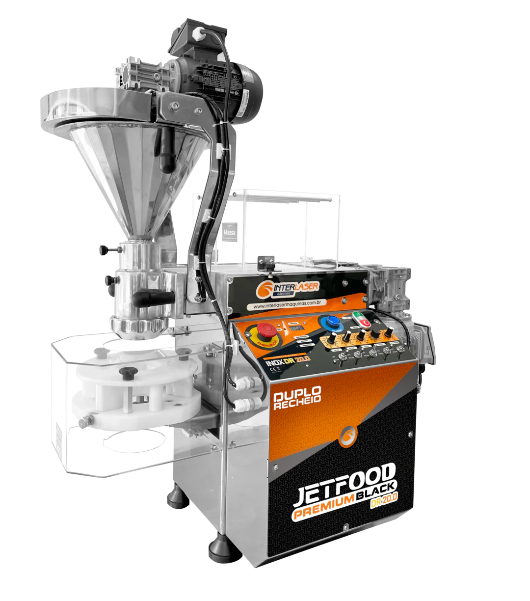 Máquina de fazer salgados e doces Jetfood Premium Inox 20.0 Duplo Recheio